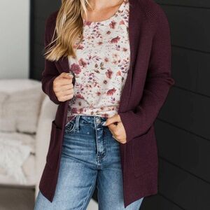 Women's Plum Cardigan
